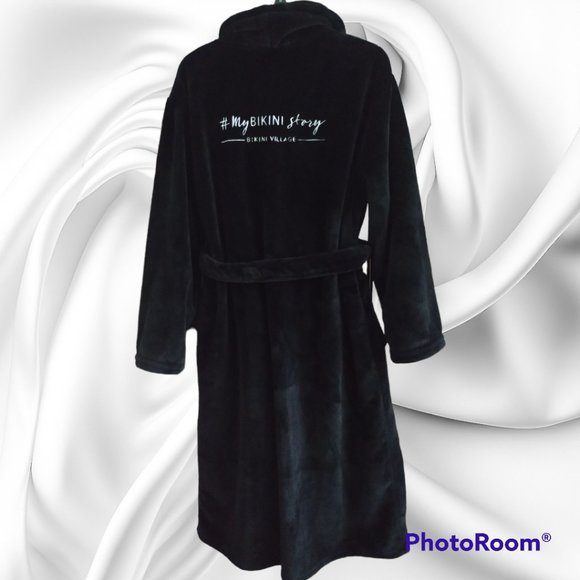 S/M ❤️Bikini Village "My Bikini Story" Fuzzy Plush Robe Lounge - Picture 4 of 11